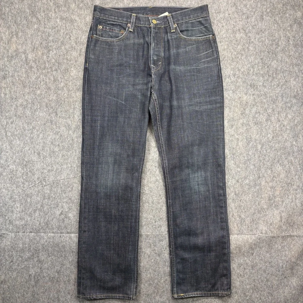 Banana Republic Straight Leg Button Fly‎ Jeans Men's 32x32 Fades Hige Americana